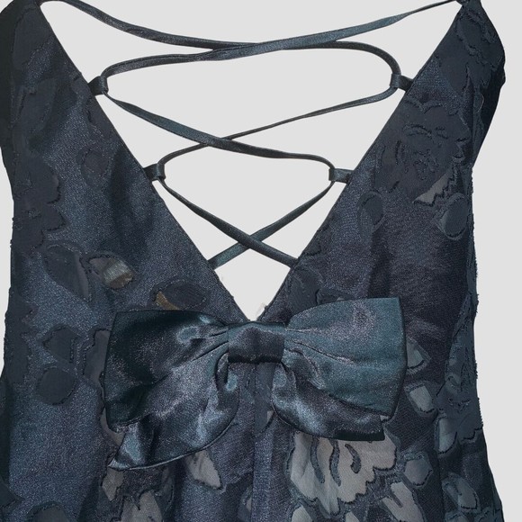 Victoria’s Secret Vintage Gold Label Slip LBD Teddy Lingerie Dress Sheer L - Picture 4 of 9